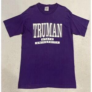 Vintage Truman State‎ Bulldogs Shirt Mens Size M Single Stitch Purple College